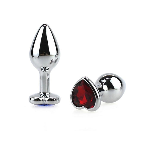 Heart-Shaped Jewel Stainless Steel Anal Plug by BDStyle