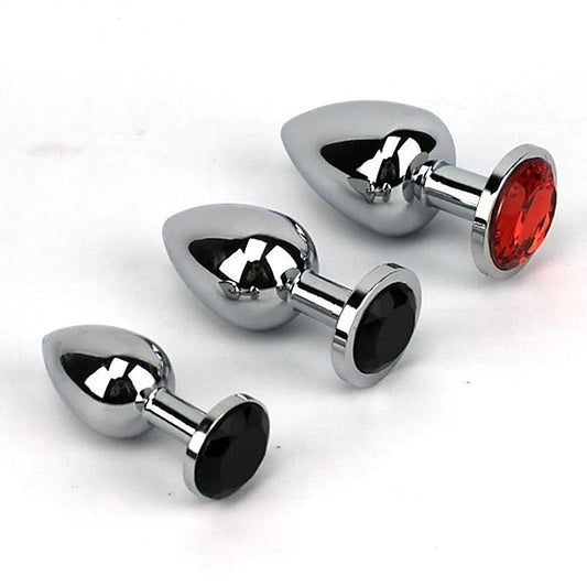 Jewel Encrusted Stainless Butt Plug Large by BDStyle