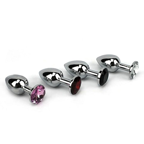 Jewel Encrusted Stainless Butt Plug Large by BDStyle