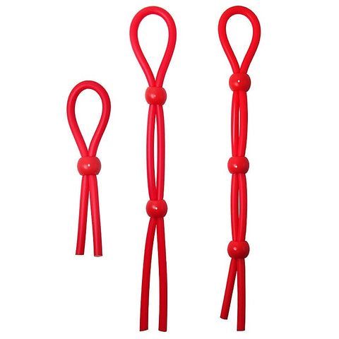 Red Adjustable Penis Ties by BDStyle