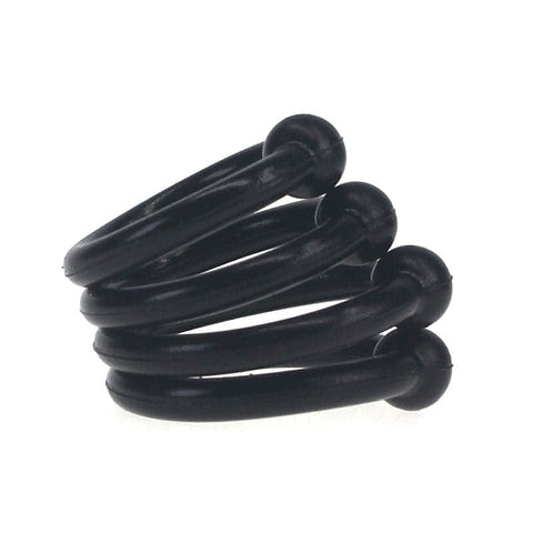 4 Piece Silicone Cock Head Cock Ring Set by BDStyle