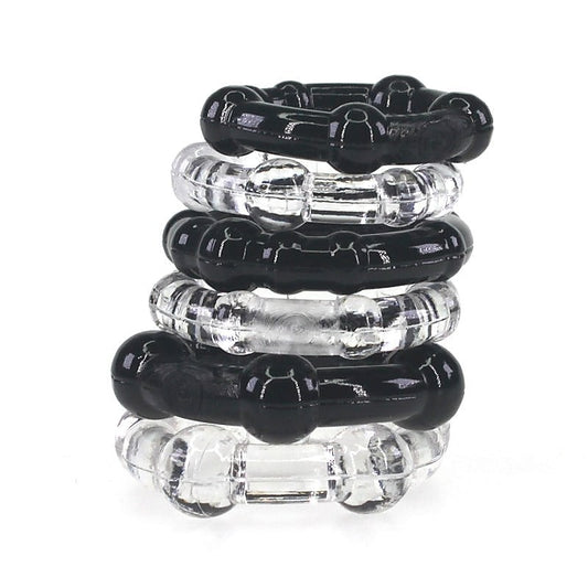 Stay Hard Beaded Cock Ring Set by BDStyle