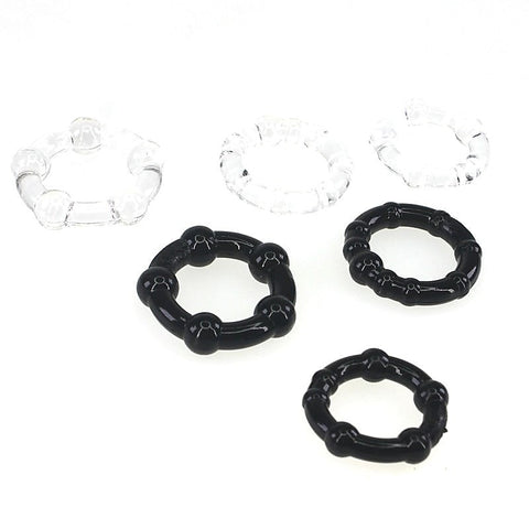 Stay Hard Beaded Cock Ring Set by BDStyle