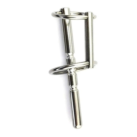 Rocket Grooved Solid Penis Plug with Dual Rings by BDStyle