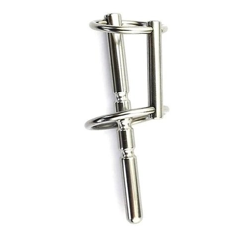Rocket Grooved Solid Penis Plug with Dual Rings by BDStyle