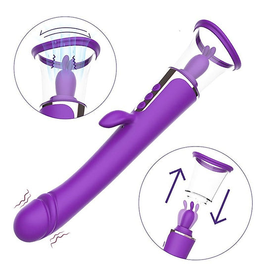 Clit and Nip Suck Dildo Vibe by BDStyle