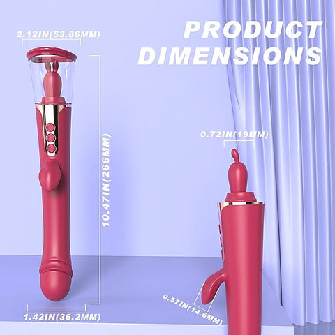 Clit and Nip Suck Dildo Vibe by BDStyle