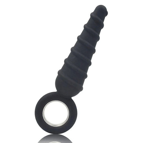Metal O-Ring Spiral Silicone Anal Plug by BDStyle