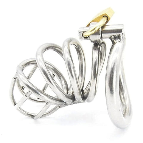 Bent Ring Stainless Steel Chastity Cage by BDStyle