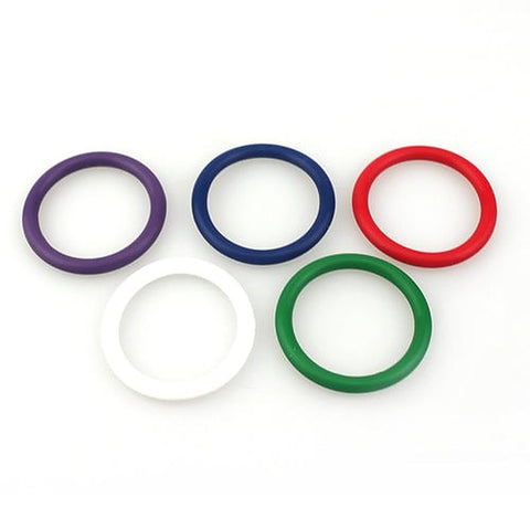 Rainbow Silicone Pleasure Cock Rings 5 Pack by BDStyle