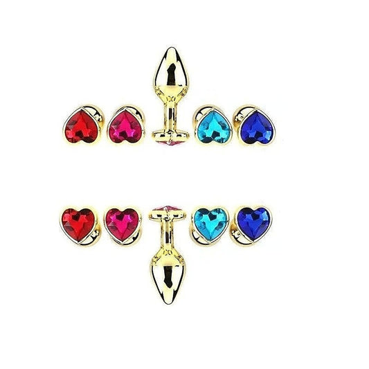 Heart Jeweled Stainless Steel Butt Plug by BDStyle