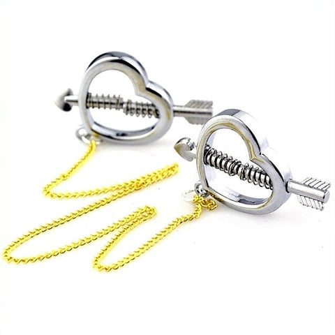 Cupid Nipple Press Clamps With Chain by BDStyle