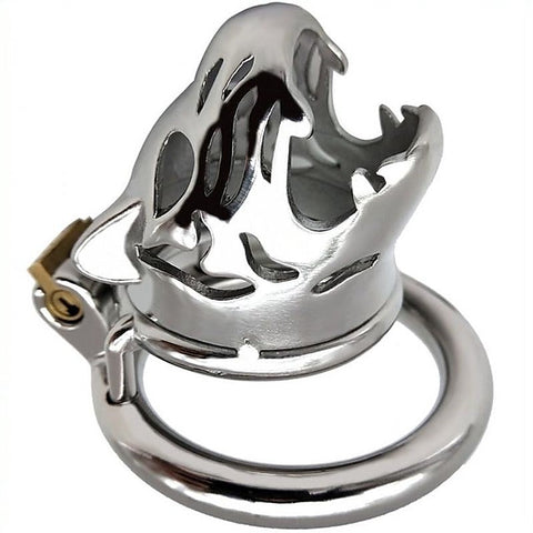 Tiger Head Steel Cock Cage by BDStyle