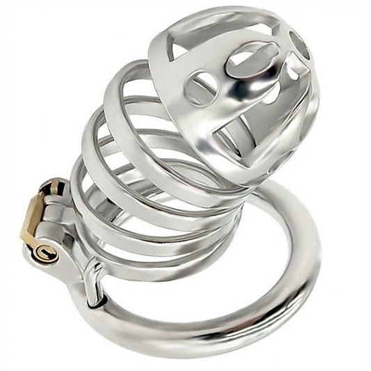 Captivated Stainless Steel Locking Chastity Cage by BDStyle