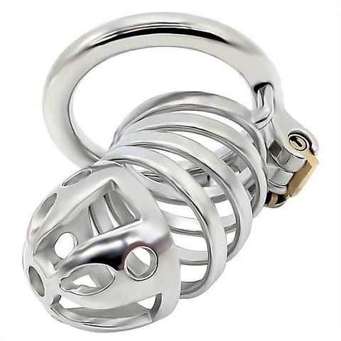Captivated Stainless Steel Locking Chastity Cage by BDStyle