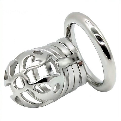 Captivated Stainless Steel Locking Chastity Cage by BDStyle