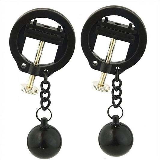 Weighted Orbs Torture Nipples Clamps by BDStyle