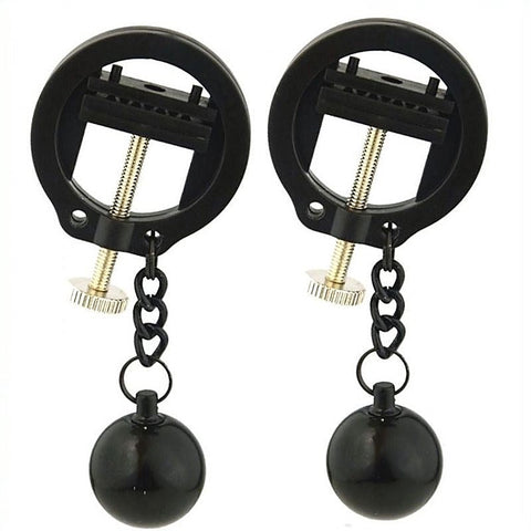 Weighted Orbs Torture Nipples Clamps by BDStyle