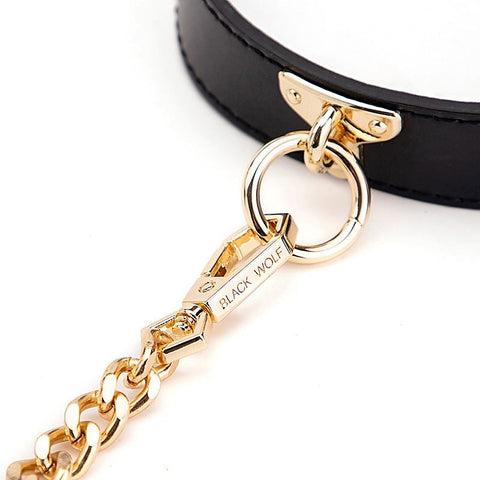 Golden Chain Lead BDSM Collar by BDStyle