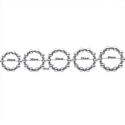 Beaded Steel Cockring by BDStyle