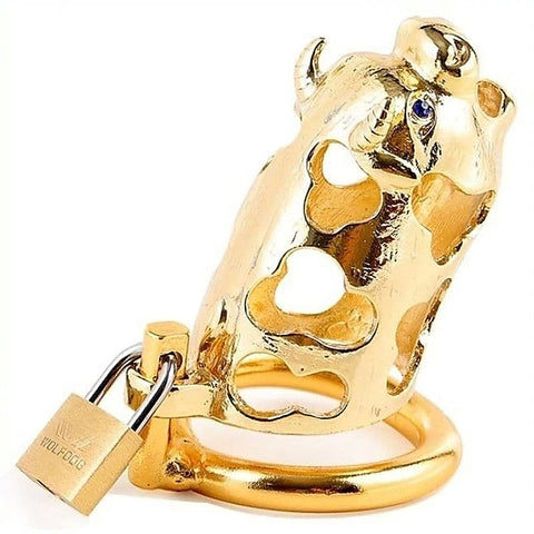 Chinese Zodiac CockCage Ox GOLD by BDStyle