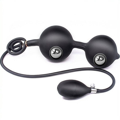 Double Rolling Ball Inflatable Anal Plug by BDStyle
