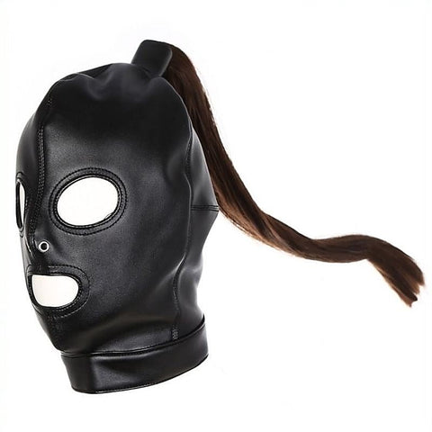 Bondage Hood With Pony Tail by BDStyle