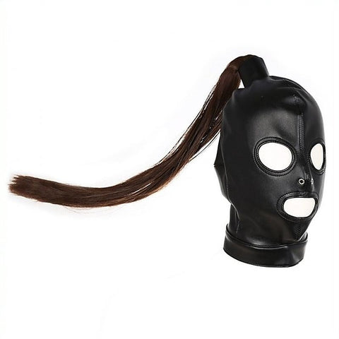 Bondage Hood With Pony Tail by BDStyle
