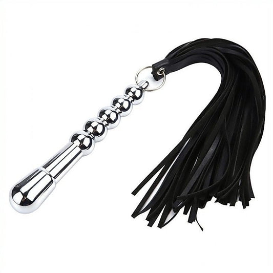 Metal Dildo Handle with Leather Whip by BDStyle