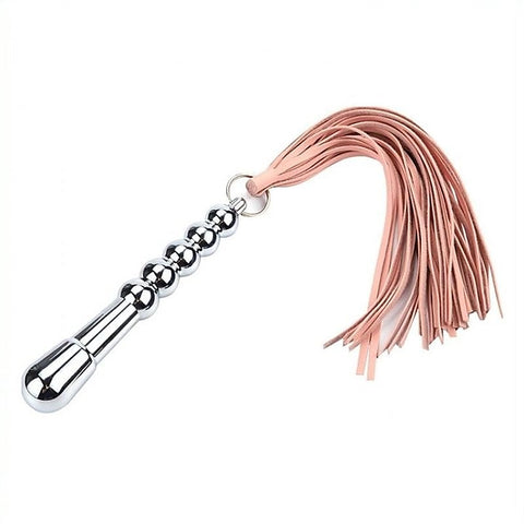 Metal Dildo Handle with Leather Whip by BDStyle