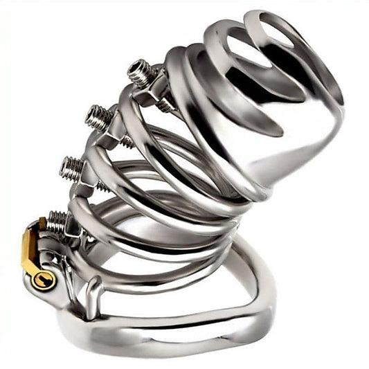Bolted Chastity Cage With Spikes by BDStyle