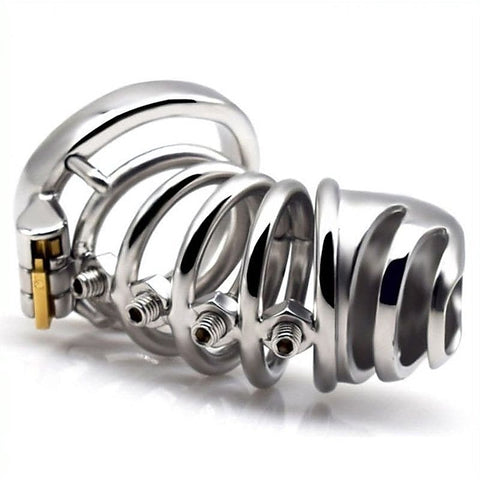 Bolted Chastity Cage With Spikes by BDStyle