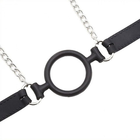 Silicone O Ring Gag With Nipple Clamp by BDStyle