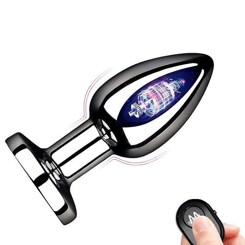 Remote Vibrating Stainless Steel Butt Plug by BDStyle