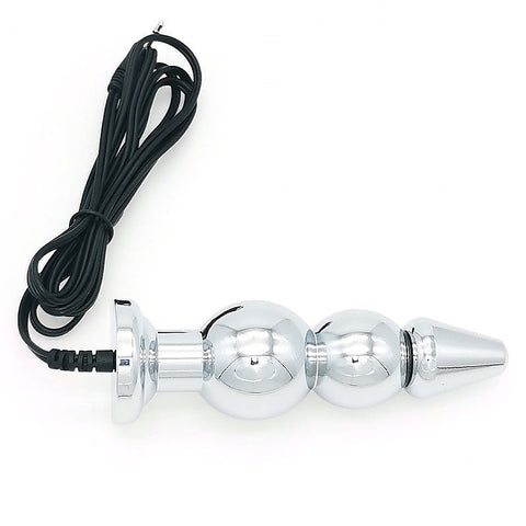 Bipolar Metal Electric Shock Butt Plug by BDStyle