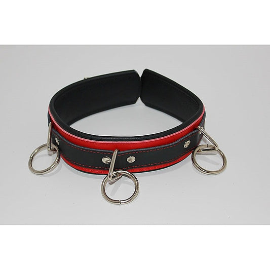Red and Black Collar with O-Rings by BDStyle