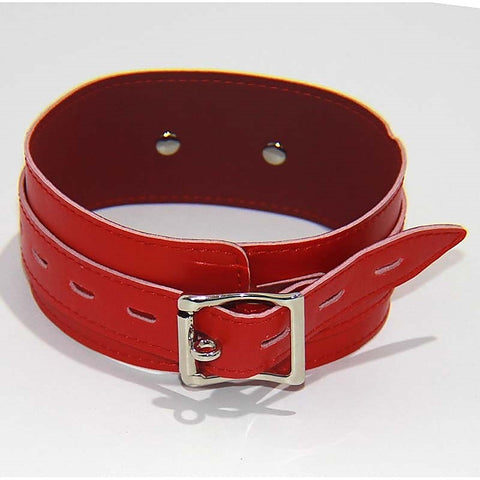Collar Adjustable Red Thin PVC by BDStyle