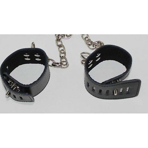 Leather Master Ankle & Wrist Cuffs With Chain by BDStyle