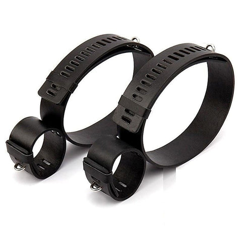 Wrist & Thigh Faux Leather Restraints by BDStyle