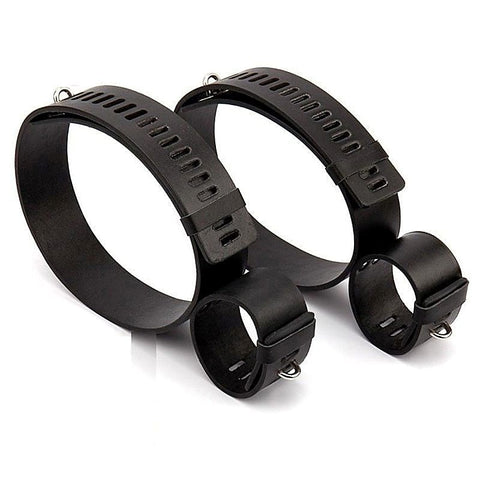 Wrist & Thigh Faux Leather Restraints by BDStyle