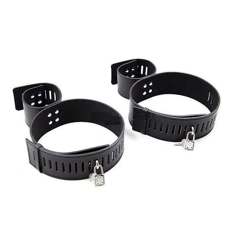 Wrist & Thigh Faux Leather Restraints by BDStyle