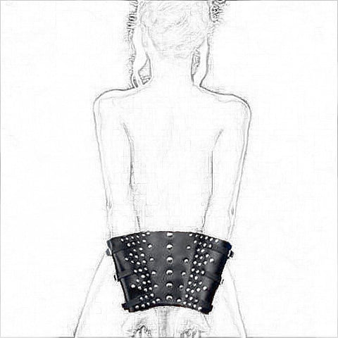 Buckle Up Leather Wrist Cuffs by BDStyle