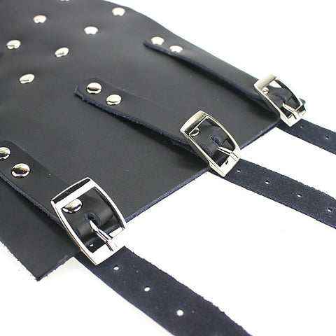 Buckle Up Leather Wrist Cuffs by BDStyle
