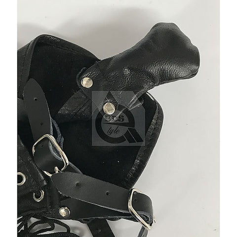 Leather Neck Corset Harness with Stuffer Gag by BDStyle