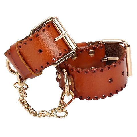 Real Leather Handcuffs by BDStyle