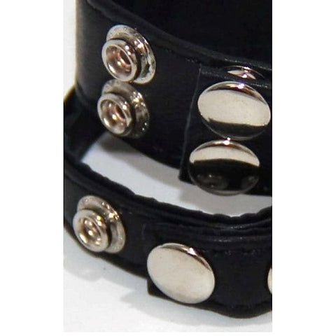 Double Trouble BDSM Strap Cock Ring with Studs by BDStyle