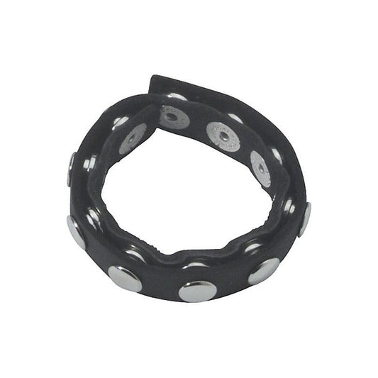 Leather Cock Rings With 10 Snap Locks by BDStyle