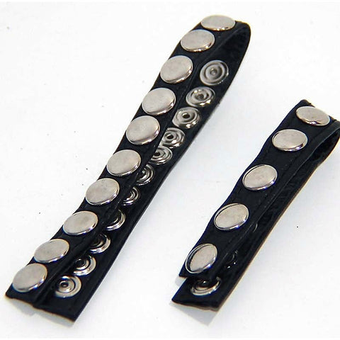 Leather Cock Rings With 5 Snap Locks by BDStyle