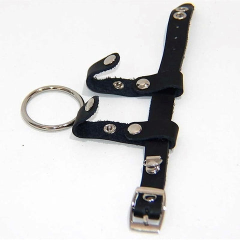 Leather and Metal Cock Ring by BDStyle