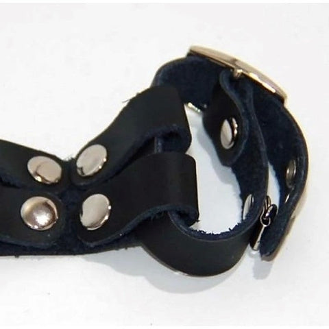 Leather and Metal Cock Ring by BDStyle